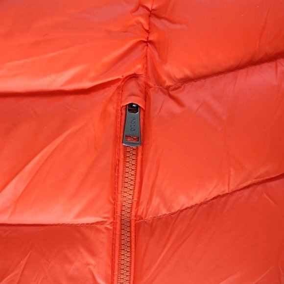 NWT POLO RALPH‎ LAUREN MEN'S BIG & TALL PACKABLE DOWN VEST ORANGE BLUE - Picture 4 of 8